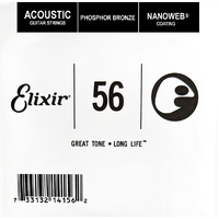 Elixir #14156: Acoustic Single String Phosphor Bronze 0.056