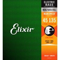 Elixir #14207: Bass Nanoweb 5 String Light Medium 45-135