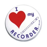 BADGE 55MM "I LOVE MY RECORDER"