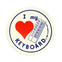 STICKERS Packof10 "I Love Keyboard"