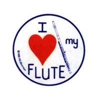 STICKERS Packof10 "I Love My Flute"