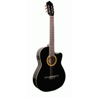 ASHTON CG44CEQBK Electric /CLASSIC GUITAR BLACK 