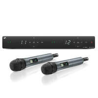 Sennheiser XSW 1-825 DUAL-B Complete 2 channel XSW1 system: with 2 handheld transmitters with 825 dynamic cardioid capsules and a EM XSW1 DUAL receive