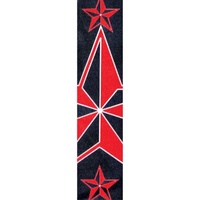 D'Addario 2" Polyester Red & Black Stars Design Guitar Strap
