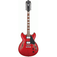  Ibanez AS7312 TCD Artcore 12-String Electric Guitar - Transparent Cherry Red