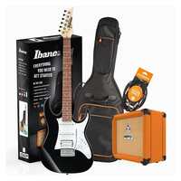 Ibanez RX40 Electric Guitar Pack w/ Orange Crush 12 Amp & Armour Gig Bag & Lead (Black)