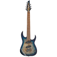 Ibanez RGMS7PB Cosmic Blue Star Burst Electric Guitar