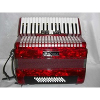 PALOMA PIANO ACCORDION 48 BASS RED 5 REGISTER