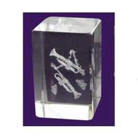 Paper Weight (Crystal) 30x45 Trmpet