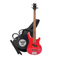 Ashton AB4TRD Bass Guitar in Red