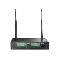 MIPRO Dual Channel Diversity Receiver. 1/2 RU metal rack mountable receiver. 961 selectable frequenc