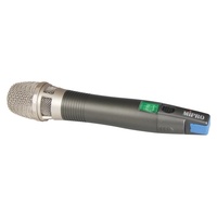 MIPRO Rechargeable Wideband Handheld Transmitter. Metal housing with Condenser capsule. LCD Status S