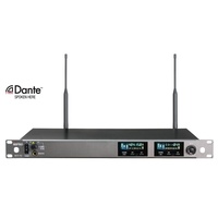 MIPRO Dual Channel Wideband Diversity Receiver with Dante. 1 RU metal rack mountable receiver. 400 p