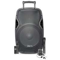 Vonyx AP1500 BODY PACK, 15" Portable Speaker with Dual Wireless Microphones