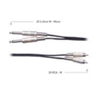 Australasian 2 X 6.3 Mono Jack Plug (M) To 2 X Rca Jack (M)