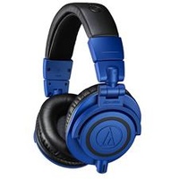 AUDIO TECHNICA  LTD Edition BLUE/BLACK Premium studio 'phones. 45mm drivers, 1,600mW handling, 15-28,000Hz, 3 cables