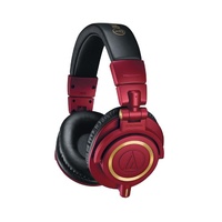 AUDIO TECHNICA: ATH-M50xRD LTD Edition Red Premium studio 'phones. 45mm drivers, 1,600mW handling, 15-28,000Hz, 3 cables
