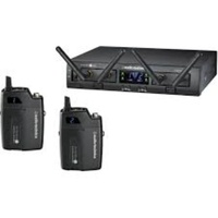 Audio Technica System10 Pro wireless system.  Two RU13 receivers and two BP transmitters. No mic included