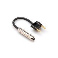 Speaker Adaptor, Hosa 1/4 in TS to Dual Banana, 6 in, Black