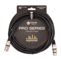 Carson 10ft Pro Series Microphone Cable (XLR to XLR)