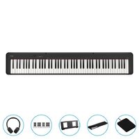 Casio CDP-S110BK 88 Key Weighted Action Digital Piano (Black) w/ Bonus Accessories