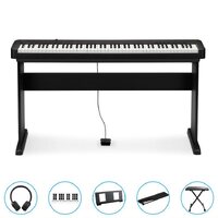 Casio CDP-S110BK 88 Key Digital Piano (Black)  BUNDLE Incl CS46 Wooden Stand + CS3 Pedal + Bonus Accessories
