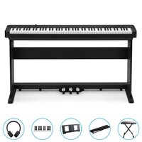 Casio Cdp-S160Bk 88 Key Digital Piano (Black) Bundle Incl Cs470 Wooden Stand With Inbuilt Tri-Pedal Unit + Bonus Accessories