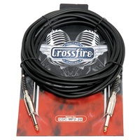 Crossfire Guitar / Instrument Cable With Metal Plugs (20 Ft)