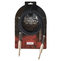 Crossfire Guitar / Instrument Cable with Metal Plugs (6 ft)