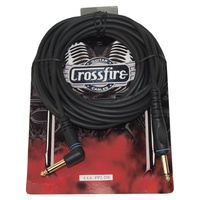 Crossfire Guitar / Instrument Cable with Molded Plugs (20 ft)