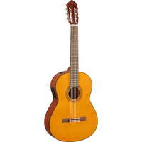 Yamaha CGX122MS Acoustic Electric Classical Guitar w/ Pickup & Solid Spruce Top (Natural Matte Finish)