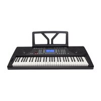 Crown 61 Key Multi-Function Electronic Portable Keyboard with USB (Black)