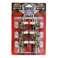 Crossfire Classical Guitar Machine Head Set Nickel with Buttons