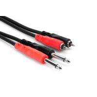 Stereo Interconnect, Dual 1/4 in TS to Dual RCA, 4 m