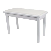 Crown Standard CPS-1C-WHT Duet Piano Stool with Storage Compartment WHITE