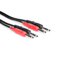 Stereo Interconnect, Dual 1/4 in TRS to Same, 1 m