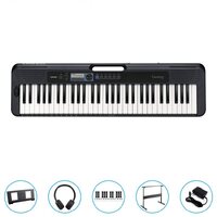 Casio CT-S300 Casiotone 61-Note Touch Sensitive Digital Keyboard (Black) w/ Bonus Bundle