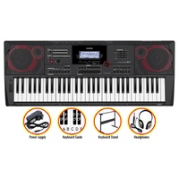 Casio CT-X5000 61-Key Touch Response Keyboard Bundle w/ H-Stand and Headphones