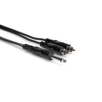 Y Cable, 1/4 In Ts To Dual Rca, 3 M