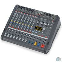 2 x 1000 Watts Powered Mixer, Dual Stereo Effects Processors, 6 Mono Microphone/Line, 2 Stereo Line, USB