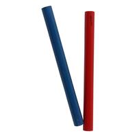 Drumfire 12" Wood Claves (Blue/Red)