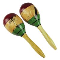 Drumfire Wooden Maracas with Striped Pattern
