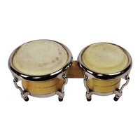 Drumfire Mini Bongo Drums (Natural Gloss)