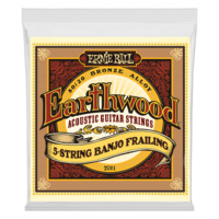 Ernie Ball Earthwood 5-String Banjo Frailing Loop End 80/20 Bronze Acoustic Guitar Strings