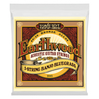 Ernie Ball Earthwood 5-String Banjo Bluegrass Loop End 80/20 Bronze Acoustic Guitar Strings