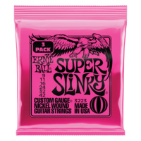 Ernie Ball Super Slinky Nickel Wound Electric Guitar Strings - 9-42 Gauge, 3 Pack