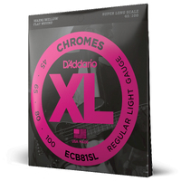 D'Addario ECB81SL Chromes Bass Guitar Strings, Light, 45-100, Super Long Scale