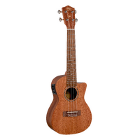 1880 UKULELE CO. 100 Series Concert electric acoustic cutaway ukulele.