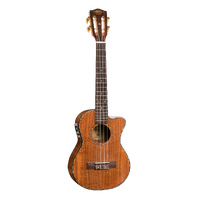1880 UKULELE CO. 300 Series Tenor electric acoustic cutaway ukulele.