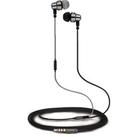 Chiayo Metallic in-ear headphones with mic- Black Nickel